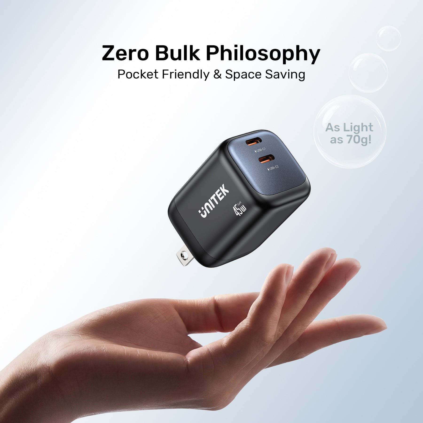 Unitek Zeno 45W GaN Wall Charger