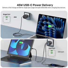 Unitek Zeno 45W GaN Wall Charger