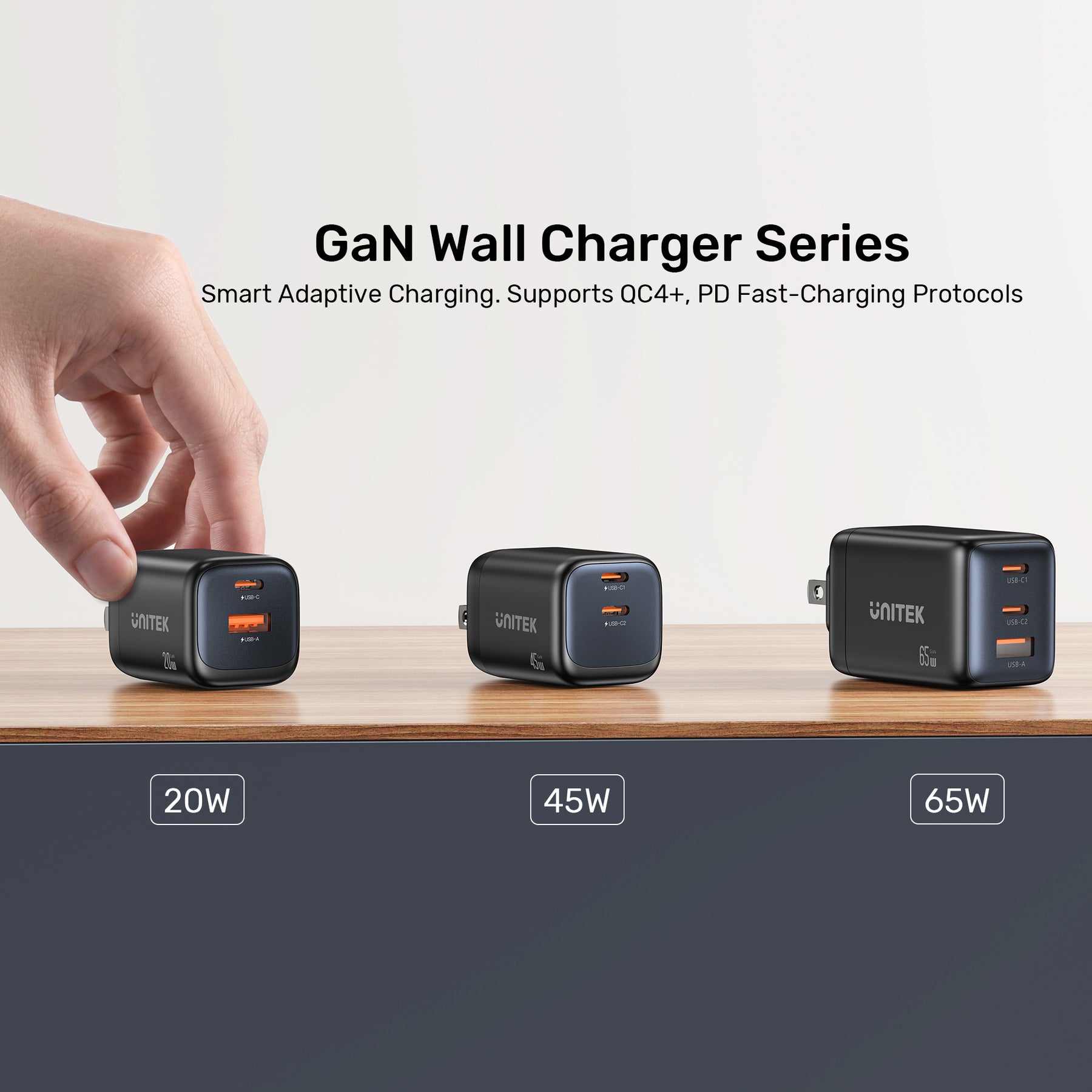Zeno 65W 3-Port GaN Wall Charger