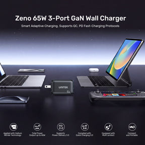 Zeno 65W 3-Port GaN Wall Charger