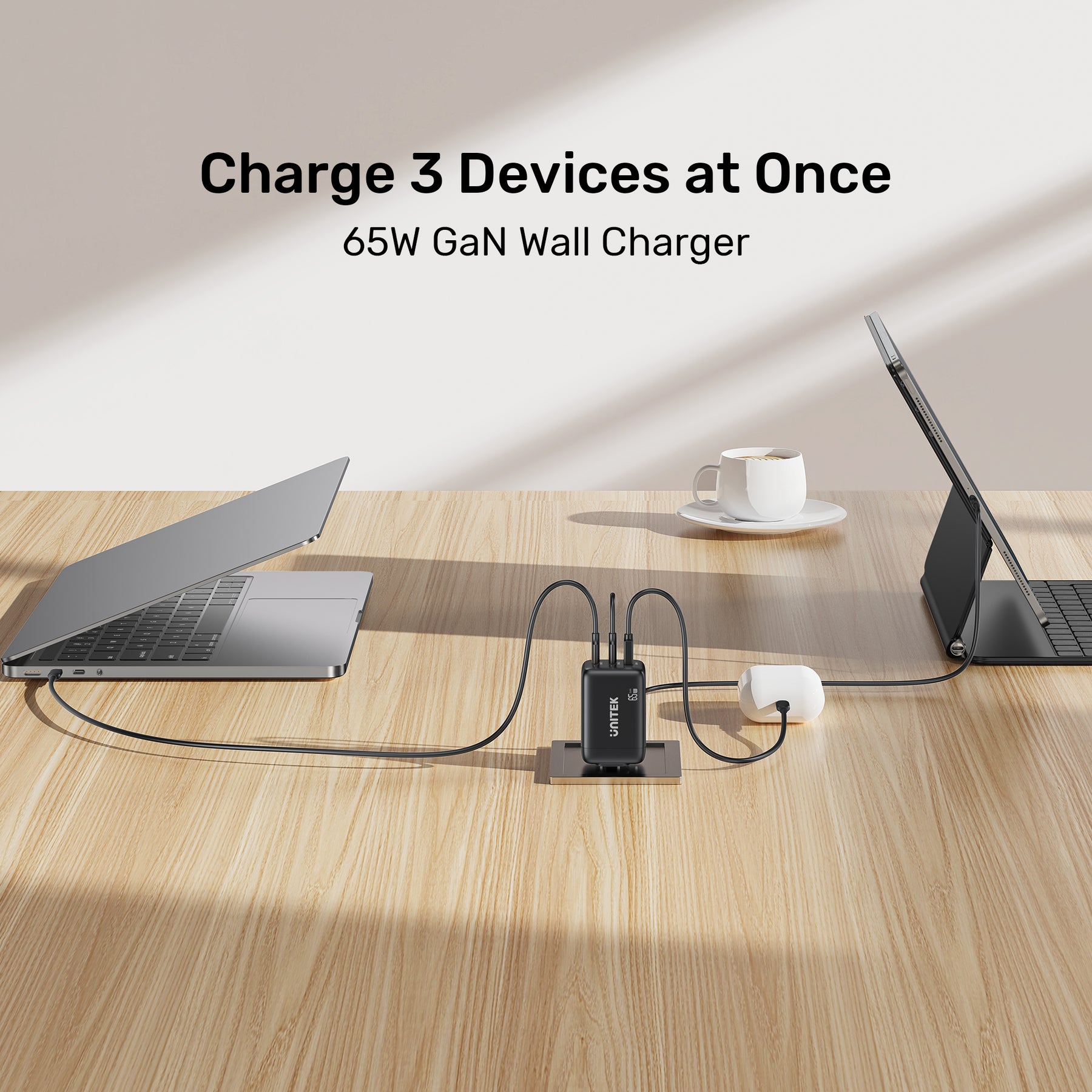 Zeno 65W 3-Port GaN Wall Charger