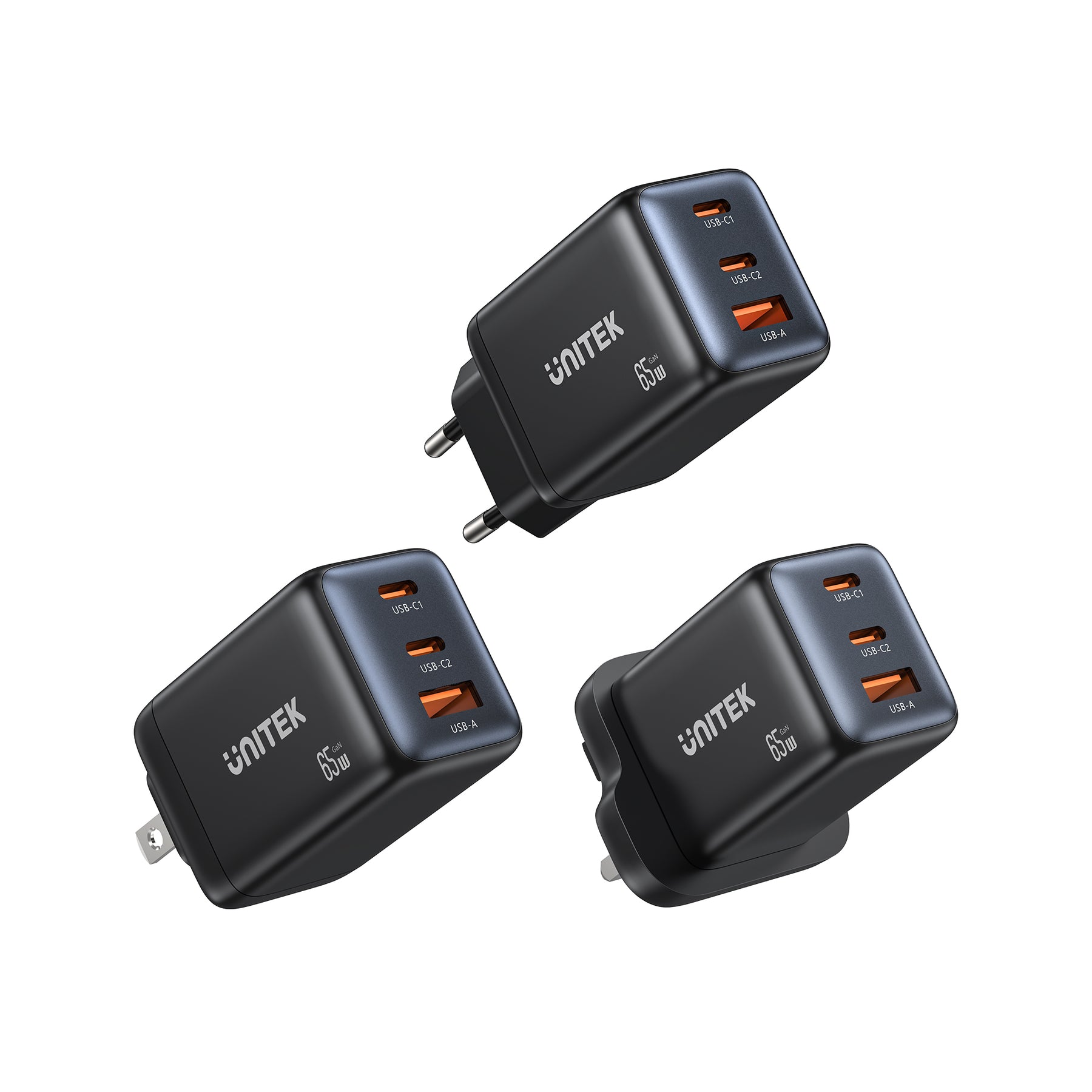 Zeno 65W 3-Port GaN Wall Charger