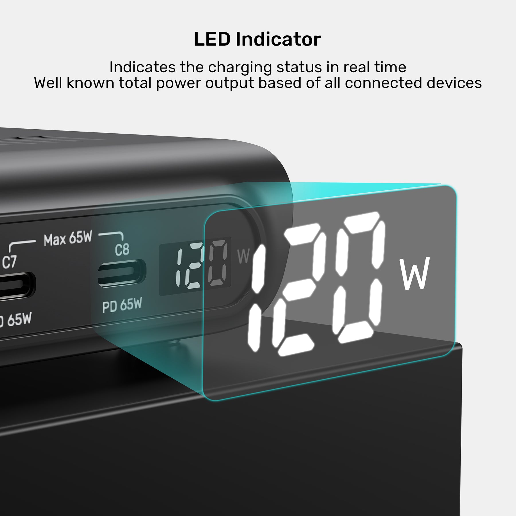 uCharge 120W 10 端口 USB 智能充電站