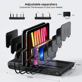 uCharge 120W 10 端口 USB 智能充電站