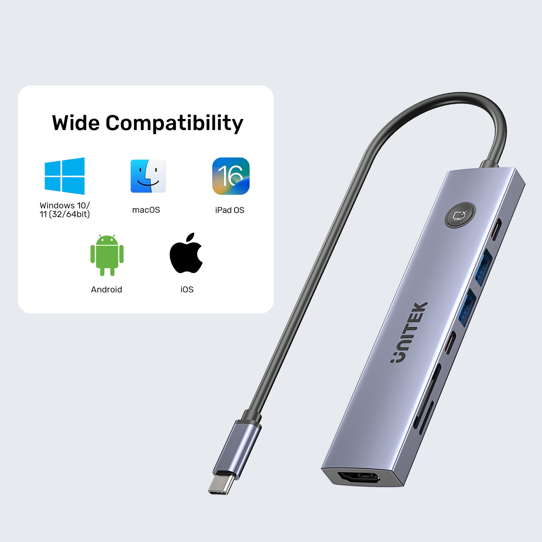 uHUB S7 Pro 7合1 5Gbps USB-C集線器