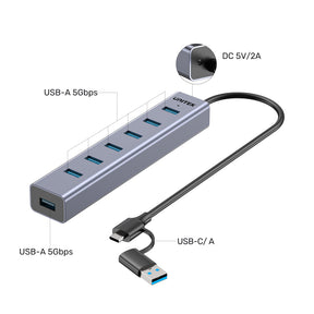 uHUB S7+ 7-in-1 USB Hub