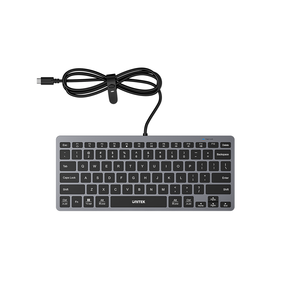 七合一 USB-C 乙太網絡鍵盤集線器