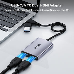 USB C/A Dual HDMI Adapter