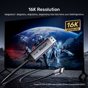 16K USB-C 轉 DisplayPort 雙向傳輸線