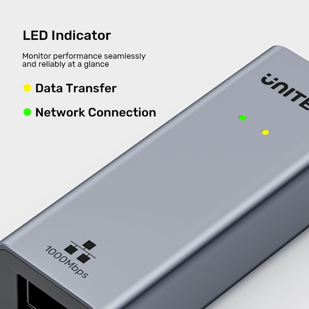 USB-C/A轉千兆位乙太網轉接器
