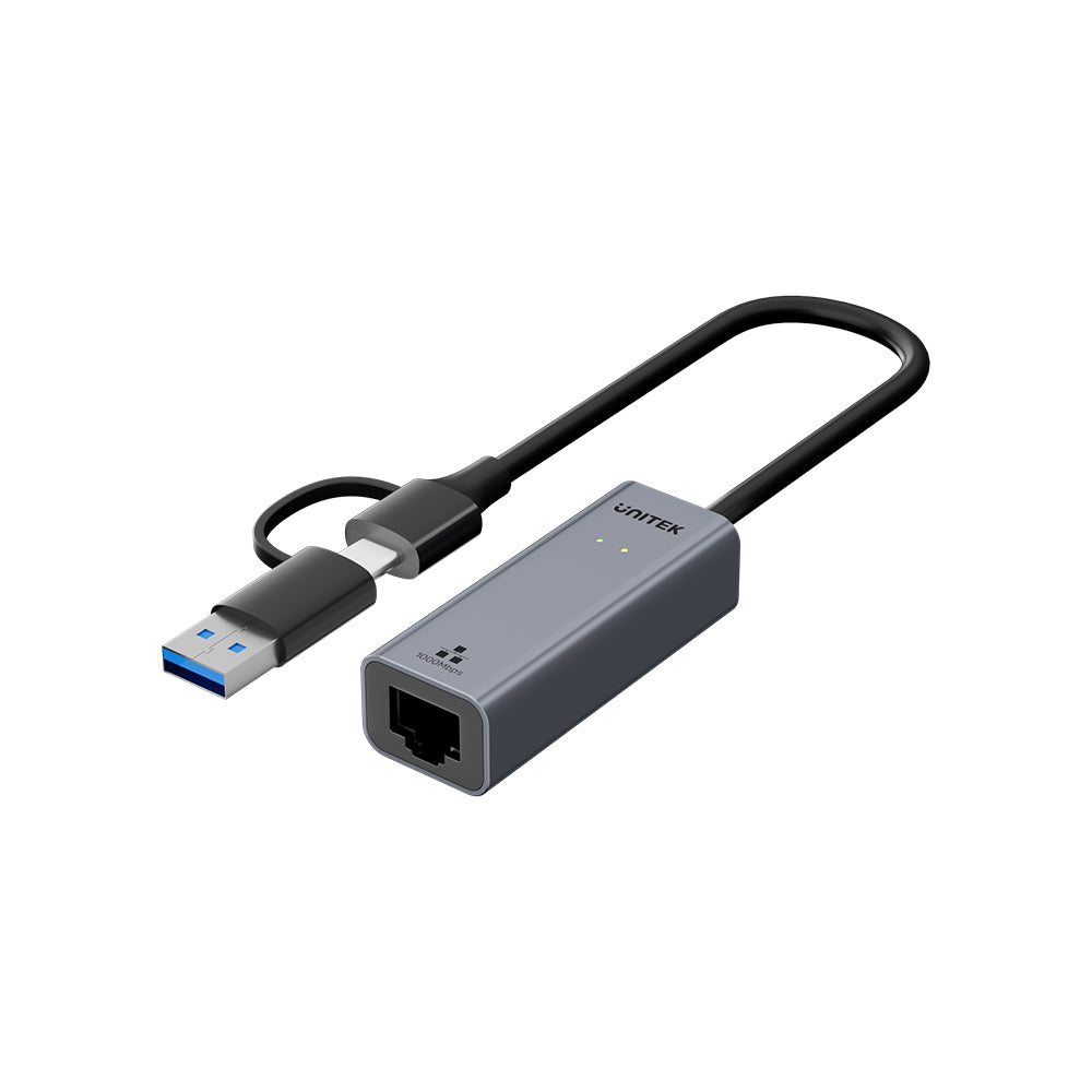 USB-C/A轉千兆位乙太網轉接器
