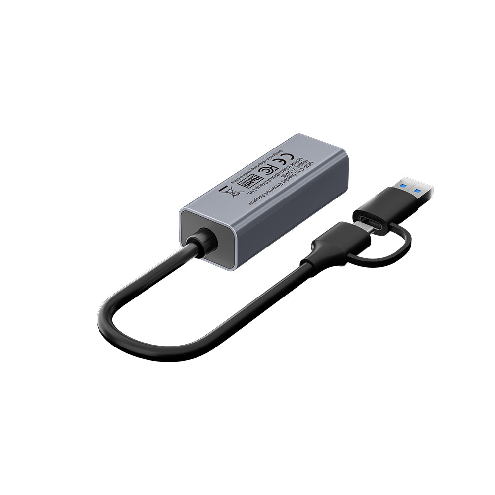 USB-C/A轉千兆位乙太網轉接器
