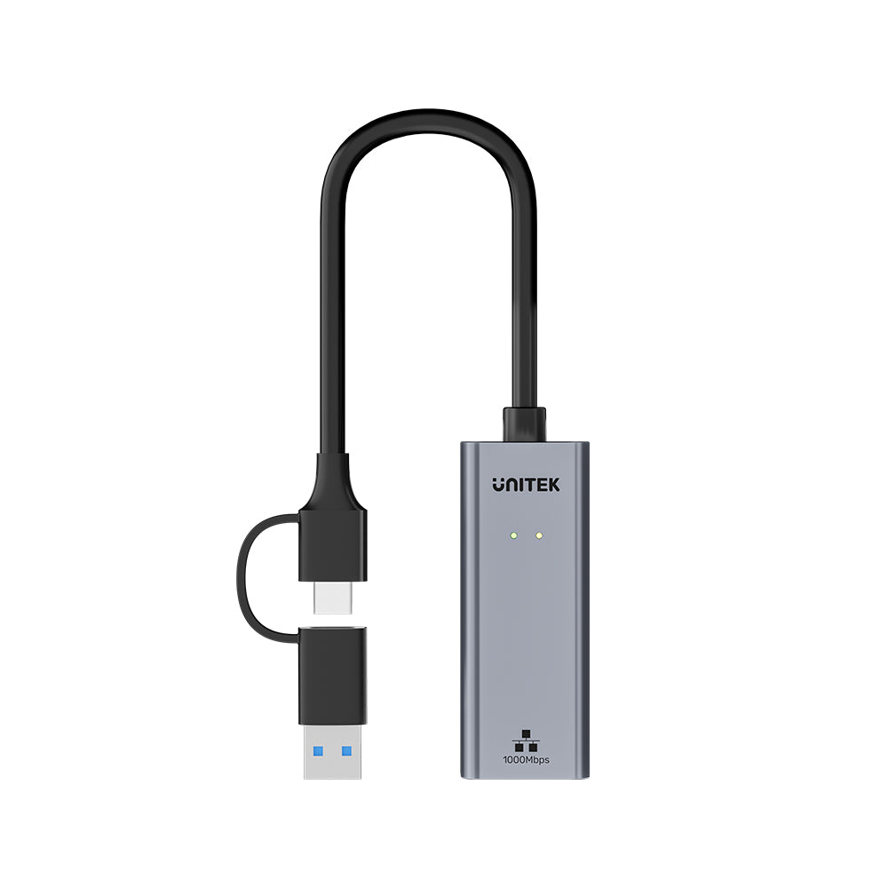 USB-C/A轉千兆位乙太網轉接器