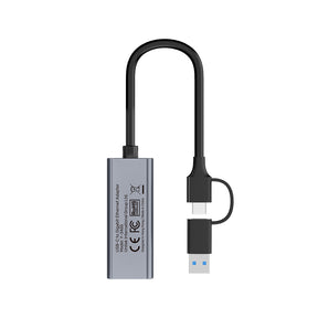 USB-C/A轉千兆位乙太網轉接器