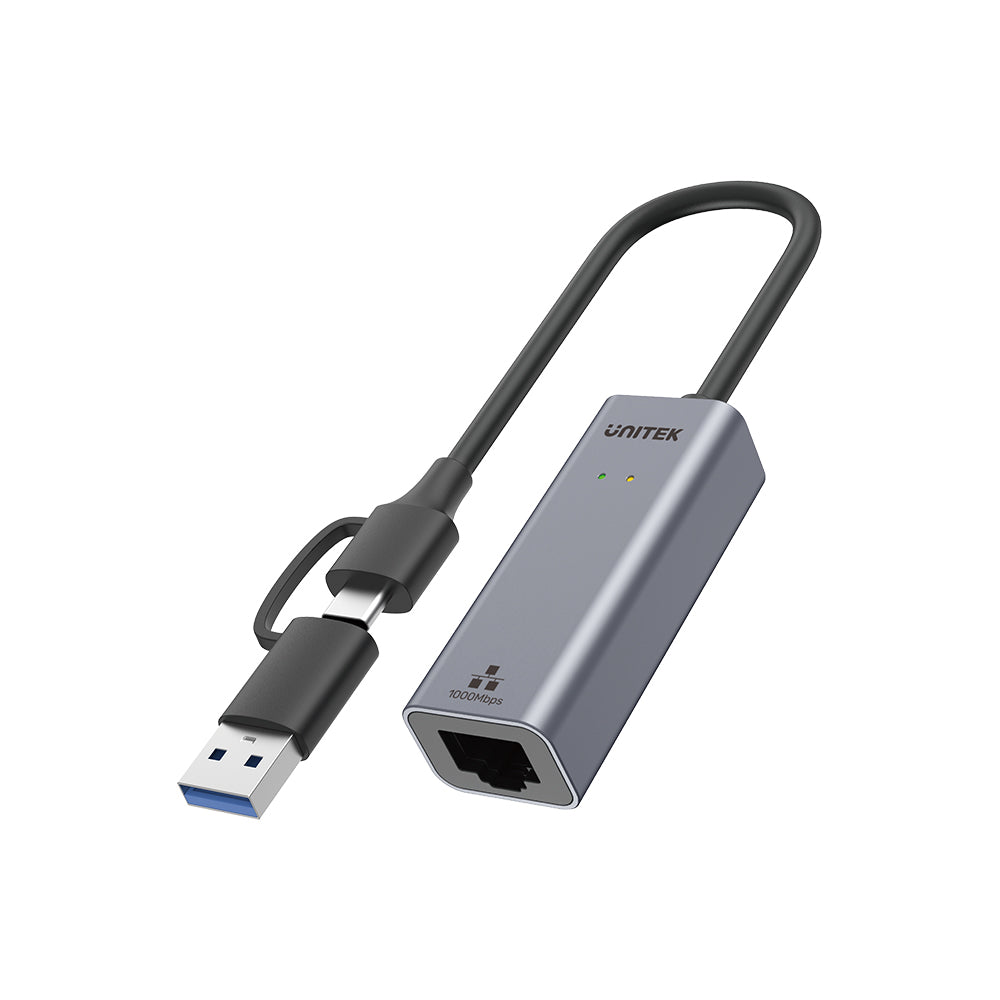 USB-C/A轉千兆位乙太網轉接器