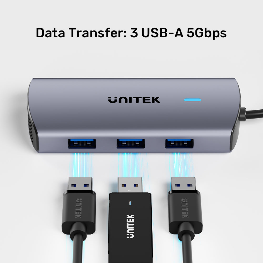 uHub H6+ 6-in-1 USB-C Hub with PD 100W