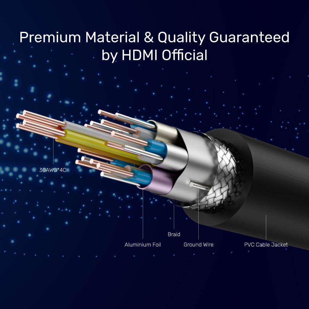 4K 60Hz Premium Certified HDMI 影音線 (帶乙太網功能)
