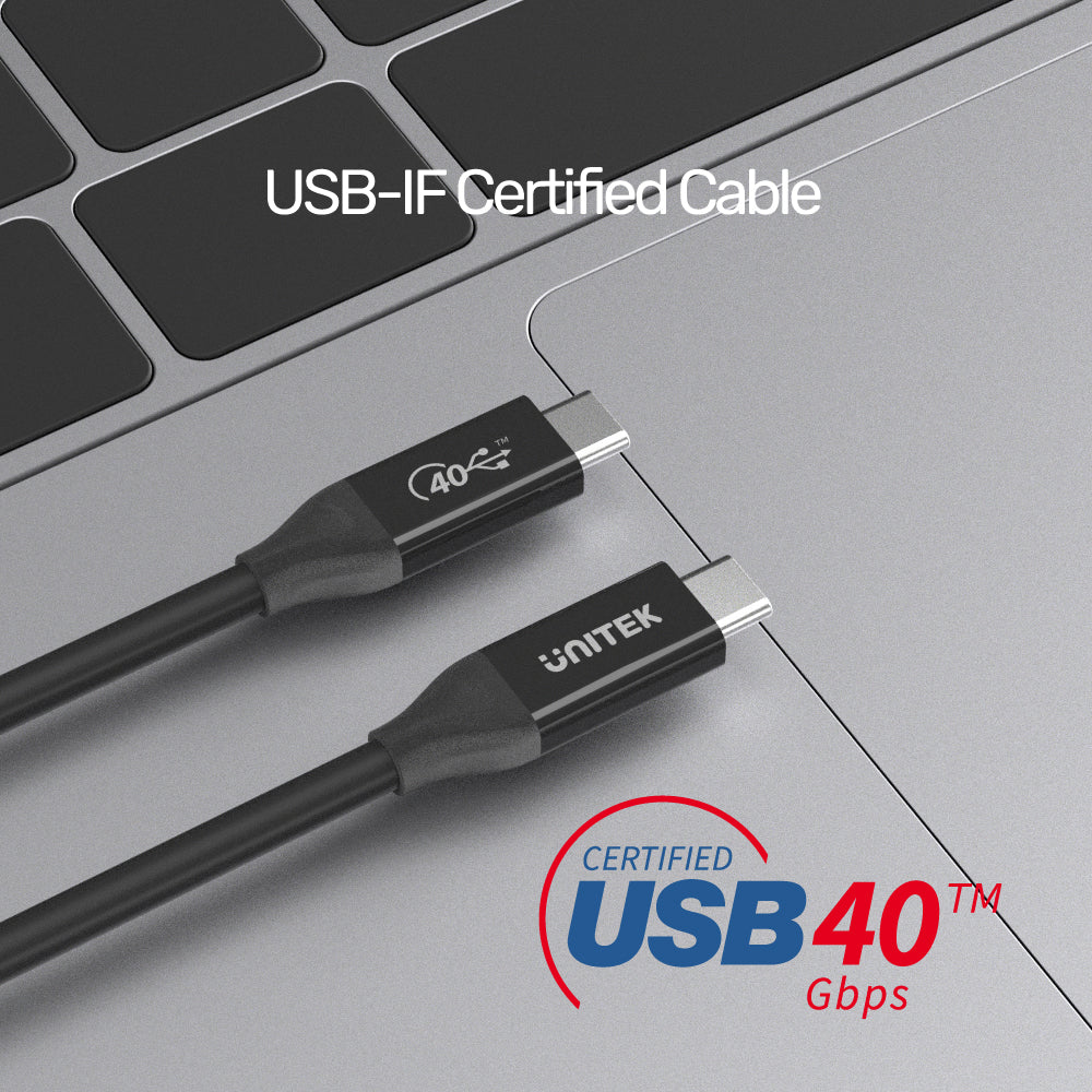 USB 4 (USB-IF Certified) 100W PD Fast Charging Cable with 8K@60Hz and 40Gbps