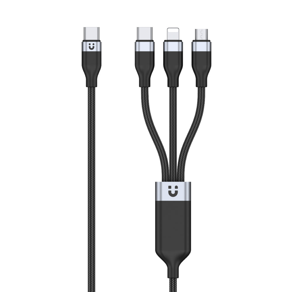 3 合 1 USB-C 轉 USB-C / Micro USB / Lightning 通用充電線 (最高支援 20W 快充)