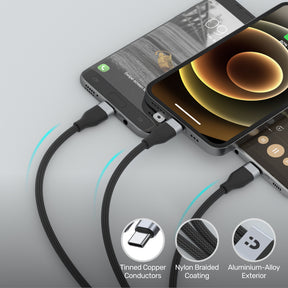 3-in-1 USB-C to Lightning / USB-C / Micro USB Multi Charging Cable