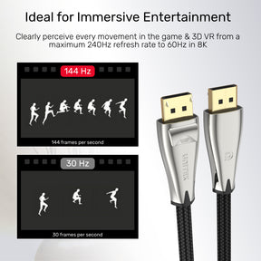 8K DisplayPort Cable (8K @60Hz, 4K 144Hz, 1440p @240Hz)