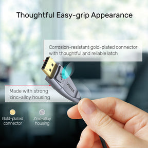8K Fiber Optic DisplayPort Cable (8K @60Hz, 4K 144Hz, 1440p @240Hz)