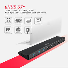 uHUB S7+ 8 合 1 多媒體 USB Hub (適合缺乏視訊輸出的USB電腦及裝置)