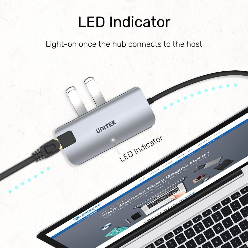 uHUB P5+ 5 合 1 多媒體 USB-C Hub (支援10Gbps、4K HDMI 和 USB-PD 100W)