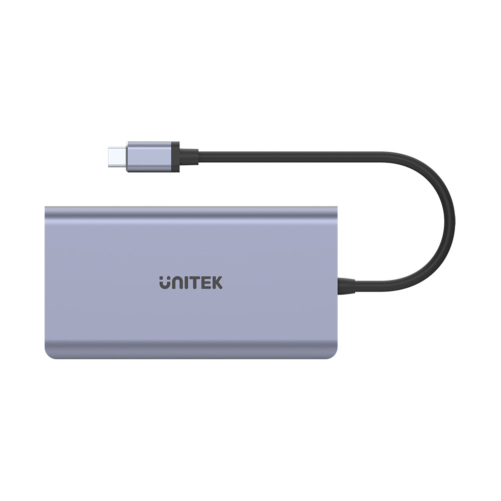 uHUB S7+ 7-in-1 USB-C Ethernet Hub with MST Dual Monitor, 100W Power Delivery and Card Reader