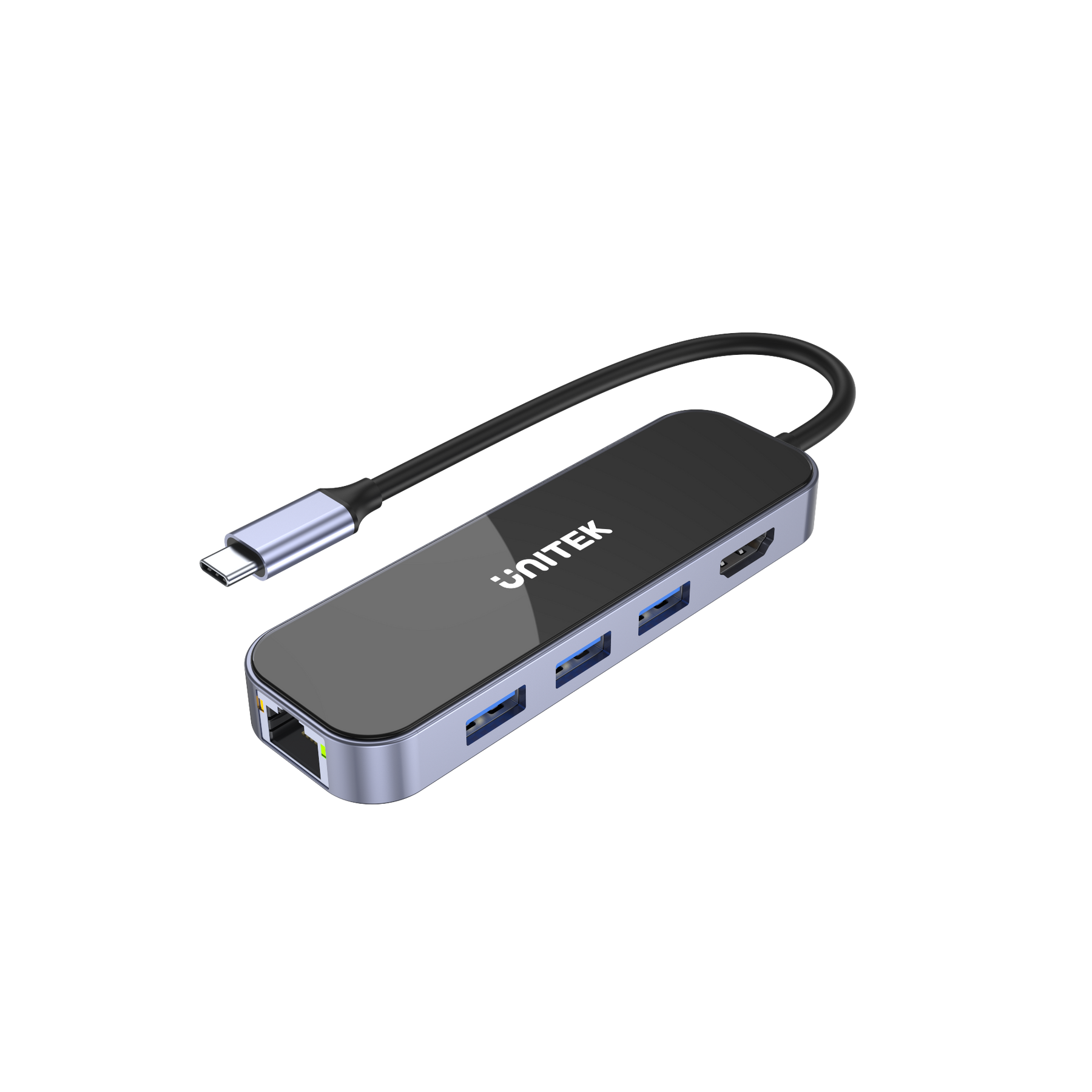 uHUB H6 Gloss 6 合 1 強化玻璃鏡面 USB-C Hub (支援4K 30Hz HDMI、 USB-PD 100W)
