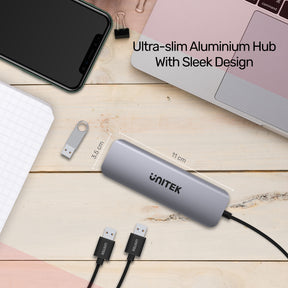 uHUB P5+ 6 合 1 USB-C Hub (支援 USB-PD 100W 和 雙讀卡器)