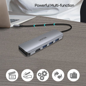 uHUB P5+ 6 合 1 多媒體 USB-C Hub (支援4K HDMI 和 雙讀卡器)