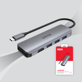 uHUB P5+ 6 合 1 多媒體 USB-C Hub (支援4K HDMI 和 雙讀卡器)