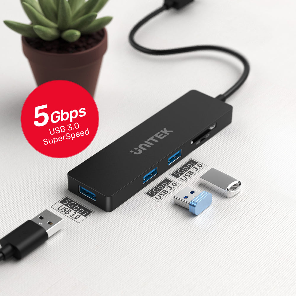 uHUB Q4+ 5 合 1 USB-C Hub (帶雙讀卡器)