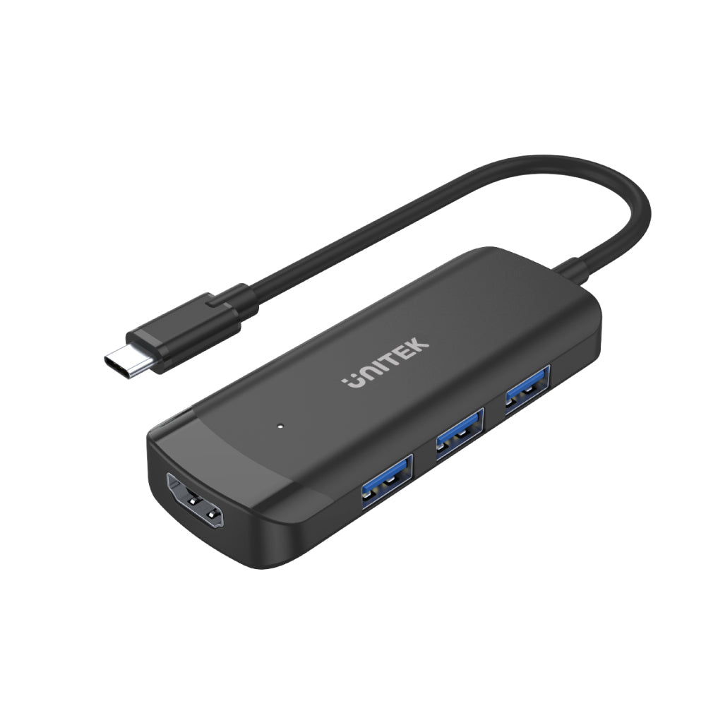 uHUB Q4+ 4 合 1 USB-C Hub (帶 HDMI 和外接電源口)