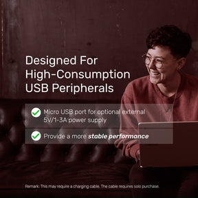 uHUB Q4 4接口 USB Hub (帶外接電源口)