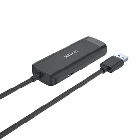 uHUB Q4 4接口 USB Hub (帶150cm特長配線及外接電源口)