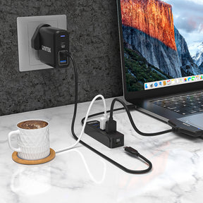 uHUB Q4 4接口 USB Hub  (帶 USB-C 外接電源口)