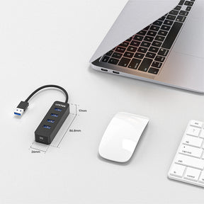 uHUB Q4 4接口 USB Hub  (帶 USB-C 外接電源口)