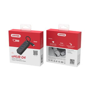 uHUB Q4 4接口 USB-C Hub  (帶 USB-C 外接電源口)