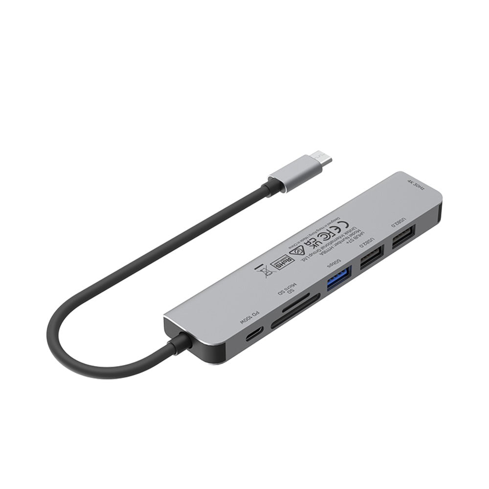 uHUB S7+ 7 合 1 超纖薄多媒體 USB-C Hub (支援5Gbps、4K HDMI 和 USB-PD 100W)