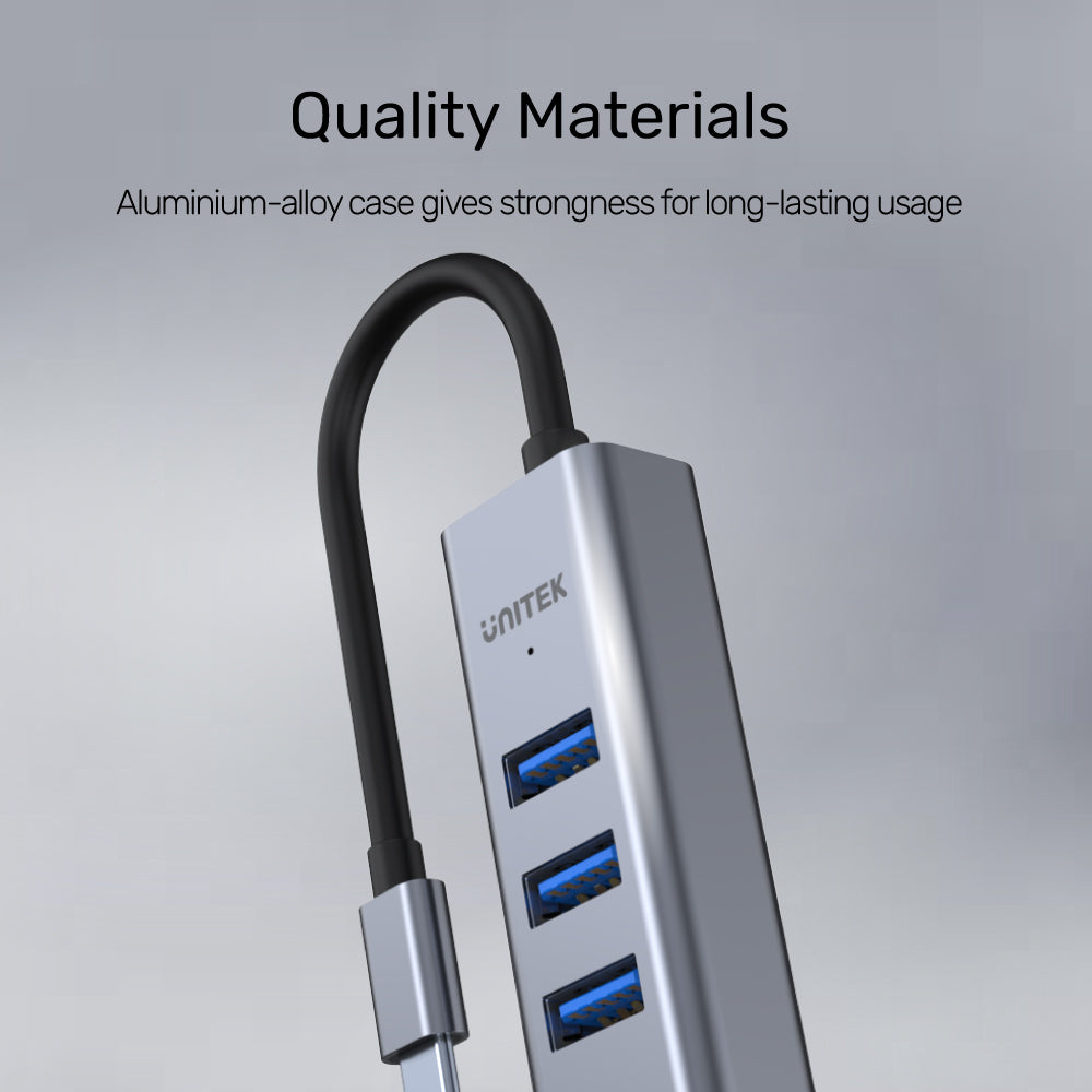 uHUB Q4+ 4 合 1 USB-C Hub (帶千兆位乙太網接口)