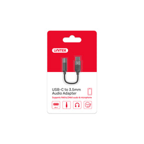 USB-C to 3.5mm Headphone Jack Adapter for Stereo Audio