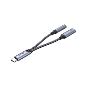 USB-C 2 合 1 AUX 3.5mm 立體聲音訊及USB-PD充電分配器