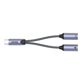 USB-C 2 合 1 立體聲音訊及USB-PD充電分配器