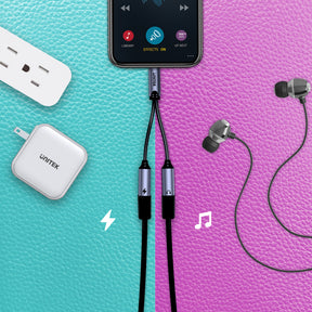 USB-C Splitter 2-in-1 USB C Headphone & Charge Adapter