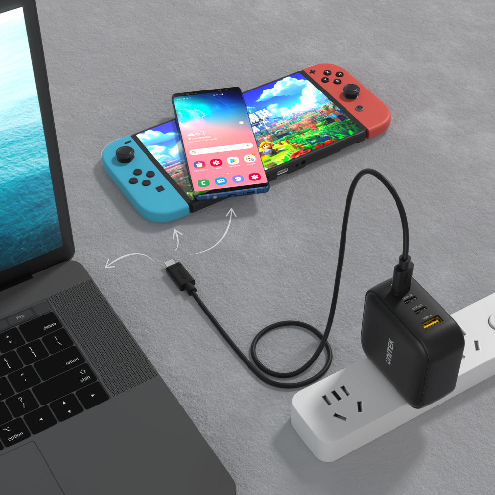 TRAVEL QUAD GaN 4 Ports 100W Charger with USB PD and QC 3.0 (Travel Charger)