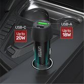 Powertrain Duo 38W Two Ports Car Charger with PD and QC