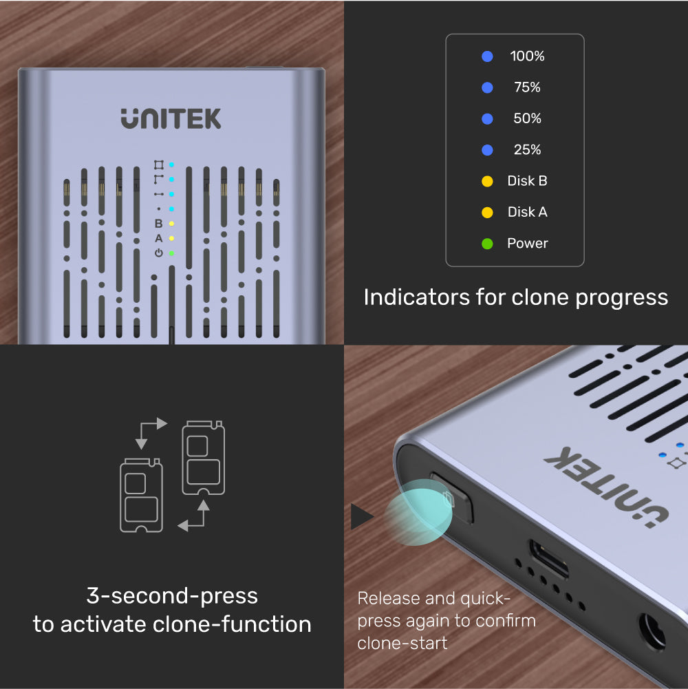 SolidForce 雙槽 USB-C 轉 NVMe M.2 10Gbps 硬碟盒