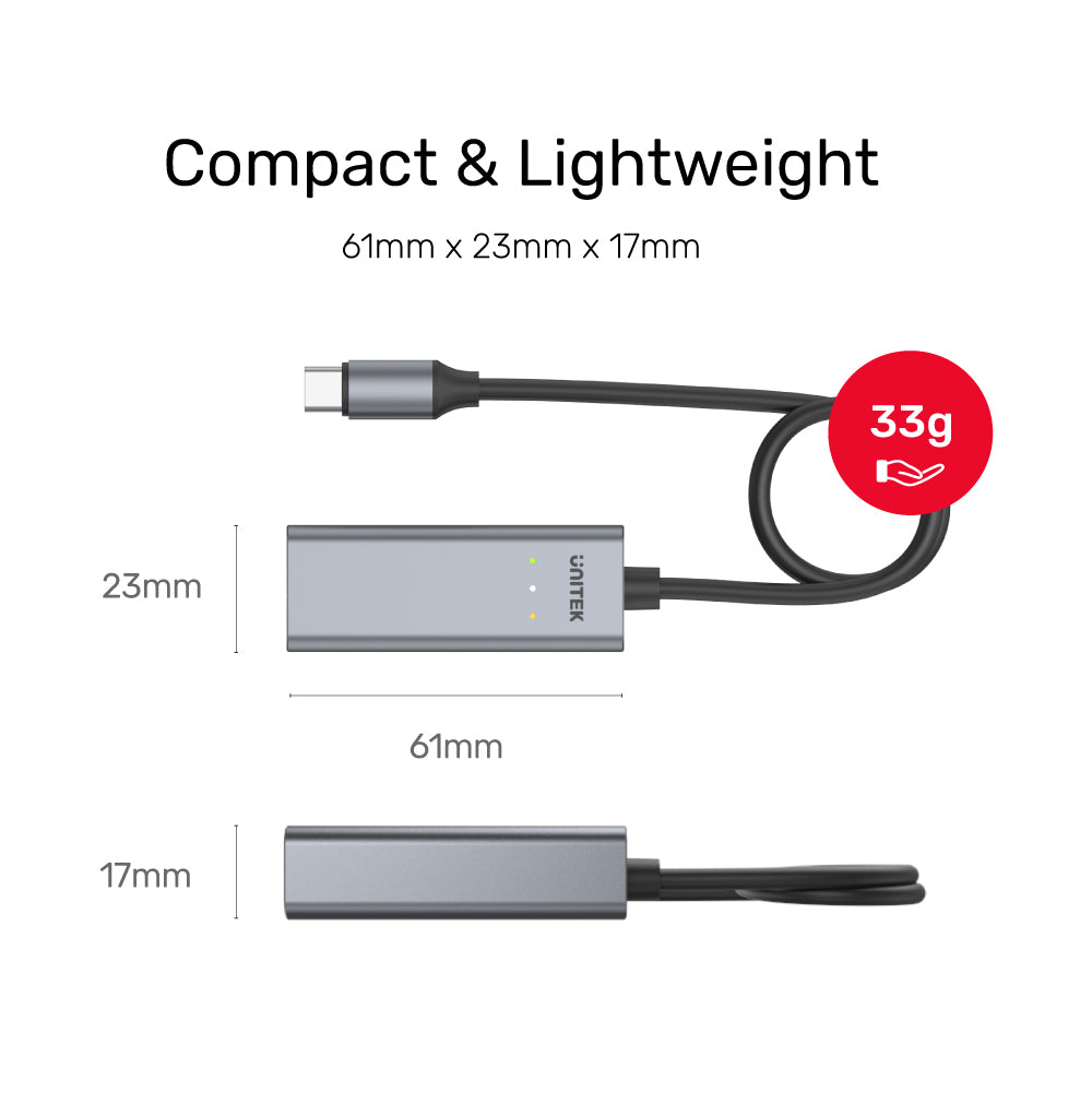 USB-A 轉 2.5G 乙太網轉接器